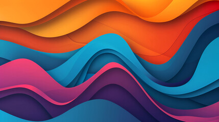 A colorful, abstract background with a blue line and orange line ,Abstract background with wavy lines and waves,Abstract background with dynamic waves