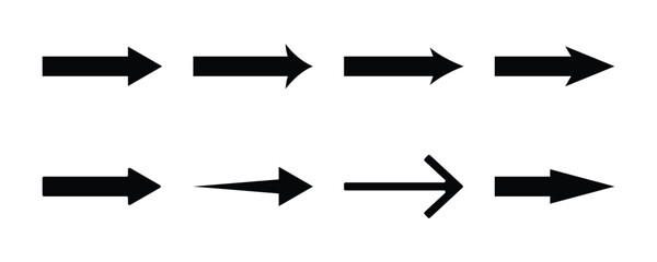 set of arrow.black vector arrows on white background