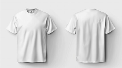 A white t-shirt with a logo on the front