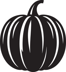 Silhouette of a pumpkin vector illustration.