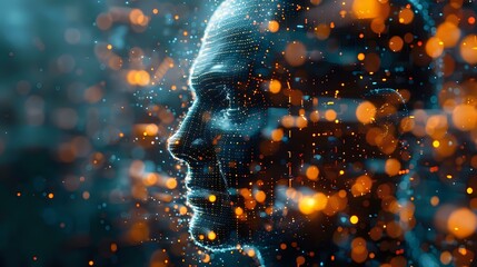 Electric Blue Aesthetic: A 3D Digital Sculpture