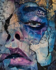 Navigating the Layers of Emotional Defenses in Surreal Mixed Media Art