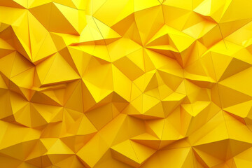 Fototapeta premium Vibrant yellow geometric triangular background design