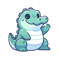 cute icon character crocodile