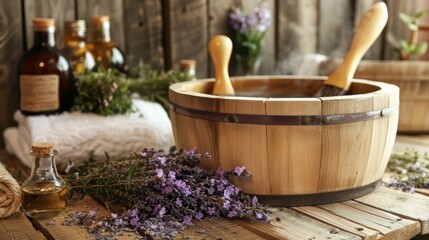 An allnatural sauna experience using organic herbs and essential oils to enhance the detoxifying effects and promote skin nourishment..