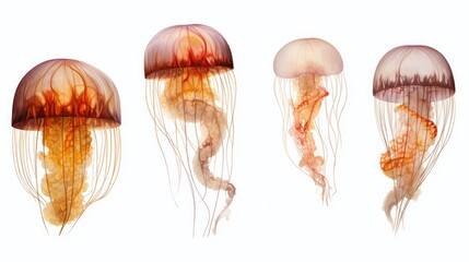 Naklejka premium jellyfish on white