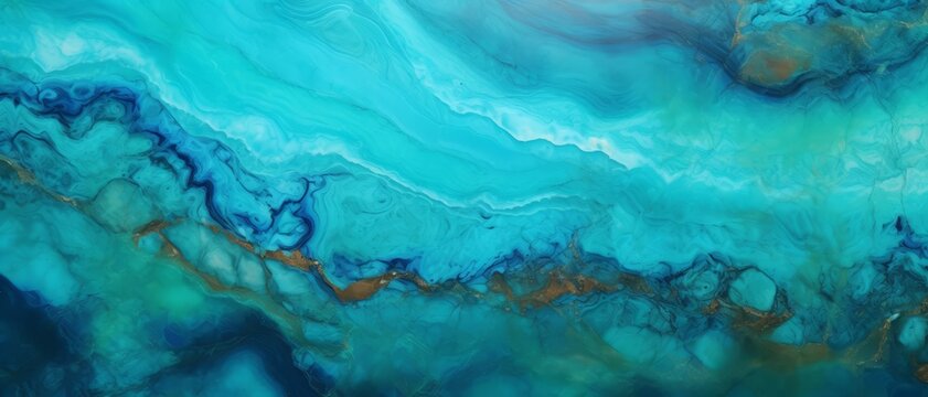 Vibrant chrysocolla stone background with shades of blue and green, perfect for a colorful and vivid backdrop,