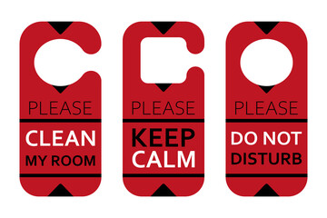 Door hanger vector set 