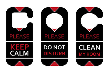 Door hanger vector set 