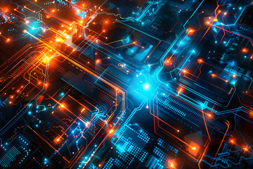 Fototapeta premium a circuit board technology background