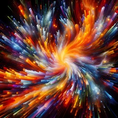 Obraz premium Fusion flare abstract colorful shapes background display of vibrant hues and dynamic patterns