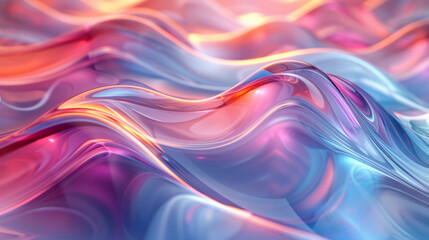 Mesmerizing 3D Abstract: Vibrancy in Fluid Chrome Reflections