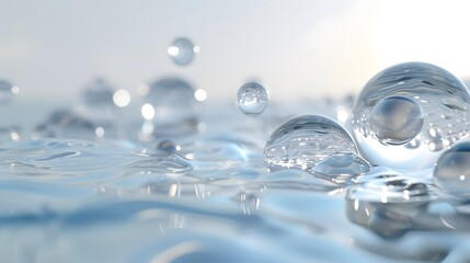 Background of facial cream or cosmetic ingredients from a microscopic perspective.