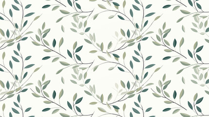 A seamless vector pattern with hand drawn leaves and branches in a trendy minimal style. Perfect for fabric, wallpaper, and home decor.