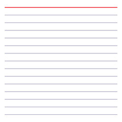 Fototapeta premium Realistic vector illustration of blank sheets of square and lined paper from a block isolated on white background. 11 22 