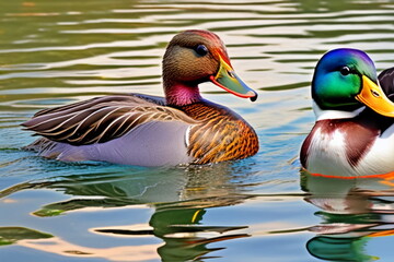 Fototapeta premium duck in the water