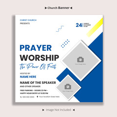 Church conference flyer social media post and web banner template