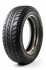 Obraz premium Car tire isolated on white background 