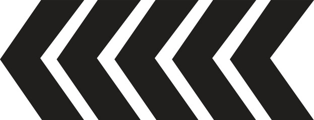 Black left directional arrow on white background. Vector illustration. Editable stroke