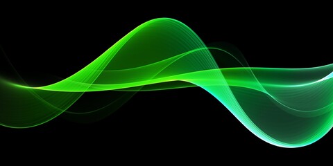 Abstract green wave pattern design for wallpaper, backdrop, background, web banner, and design template