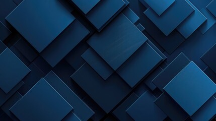 Abstract dark blue background with shadows and simple square lines. Looks 3d with additional light. Suitable for posters, brochures, e-sports and others.