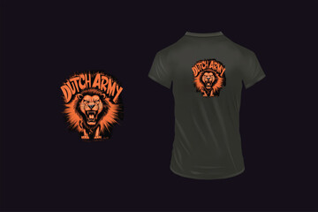 Tiger t-shirt design. AI