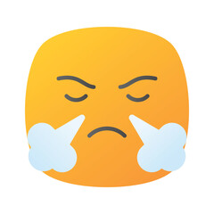 Have a look at this creative icon of frustrated emoji, trendy style vector