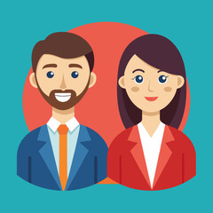 Business people flat avatars