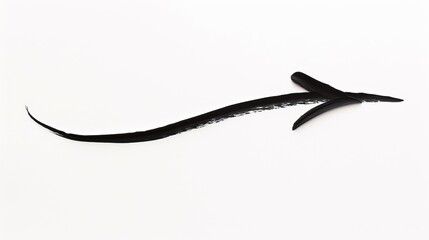 Black arrow pointing to the right isolated on a white background.