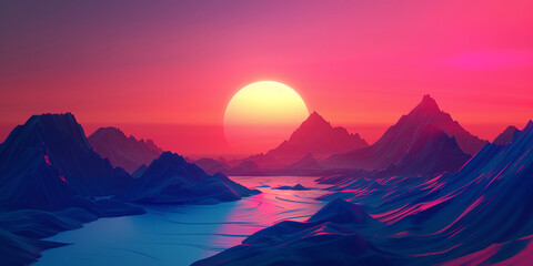 Witness the dynamic evolution of colors on a sunrise gradient animation, as vibrant tones shift into deeper shades, creating a mesmerizing visual narrative that captivates the imagination.