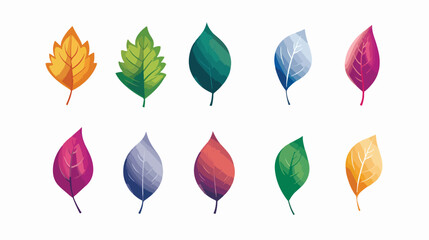 Simple leaf icon image Vector illustration. Vector style