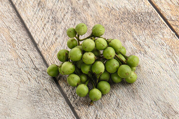 Raw ripe wild pea eggplant