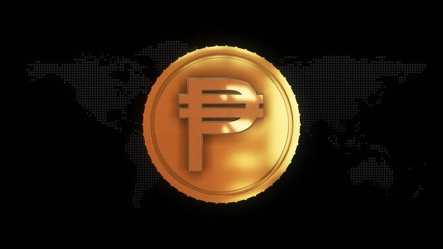 Golden Philippine peso Currency symbol golden Philippine peso currency sign