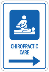 Chiropractic care sign