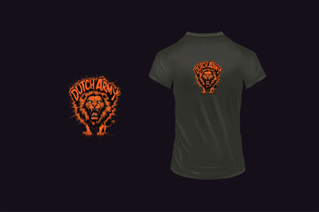 Tiger t-shirt design. AI