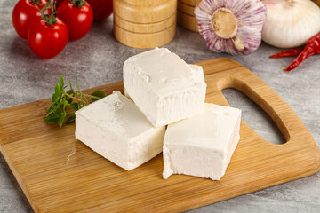 Greek traditional organic feta cheese