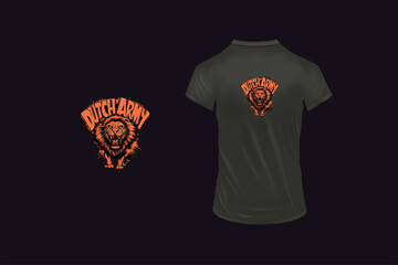 Tiger t-shirt design. AI