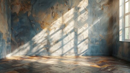 Cozy Empty Room with Wooden Floor and Natural Light Generative AI