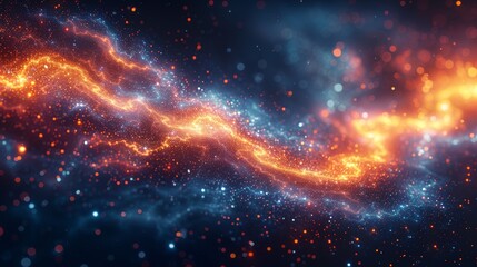 Fototapeta premium Cosmic Financial Growth Abstract Generative AI