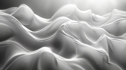 Elegant Wavy Background with Glowing Wave Lines Generative AI