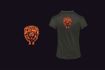 Tiger t-shirt design. AI
