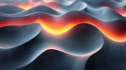 Fototapeta premium Elegant Wavy Background with Glowing Wave Lines Generative AI