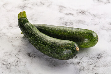 Raw young small green zucchini