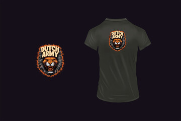 Tiger t-shirt design. AI