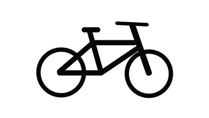 Abstract Bicycle icon logo design template on white background.