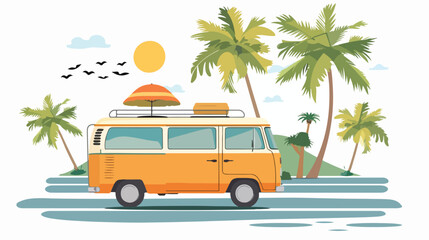 Summer vacation over white background vector illustration