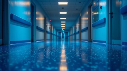 Fototapeta premium Hospital Background with Space for Text Generative AI
