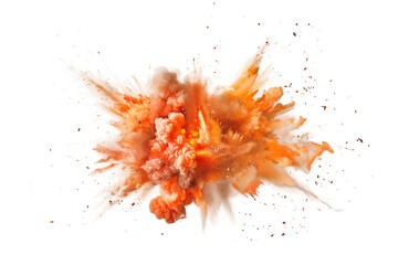Chemical Explosion On Transparent Background.