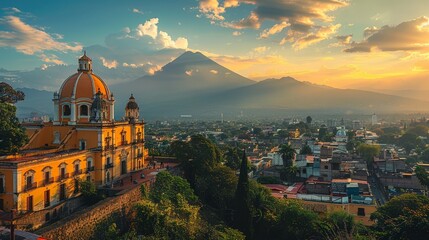 Guatemala City Ancient History Skyline