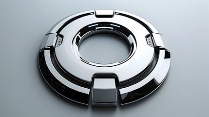 Sleek and Sophisticated Futuristic Circular Logo Symbol for Premium Consulting Services